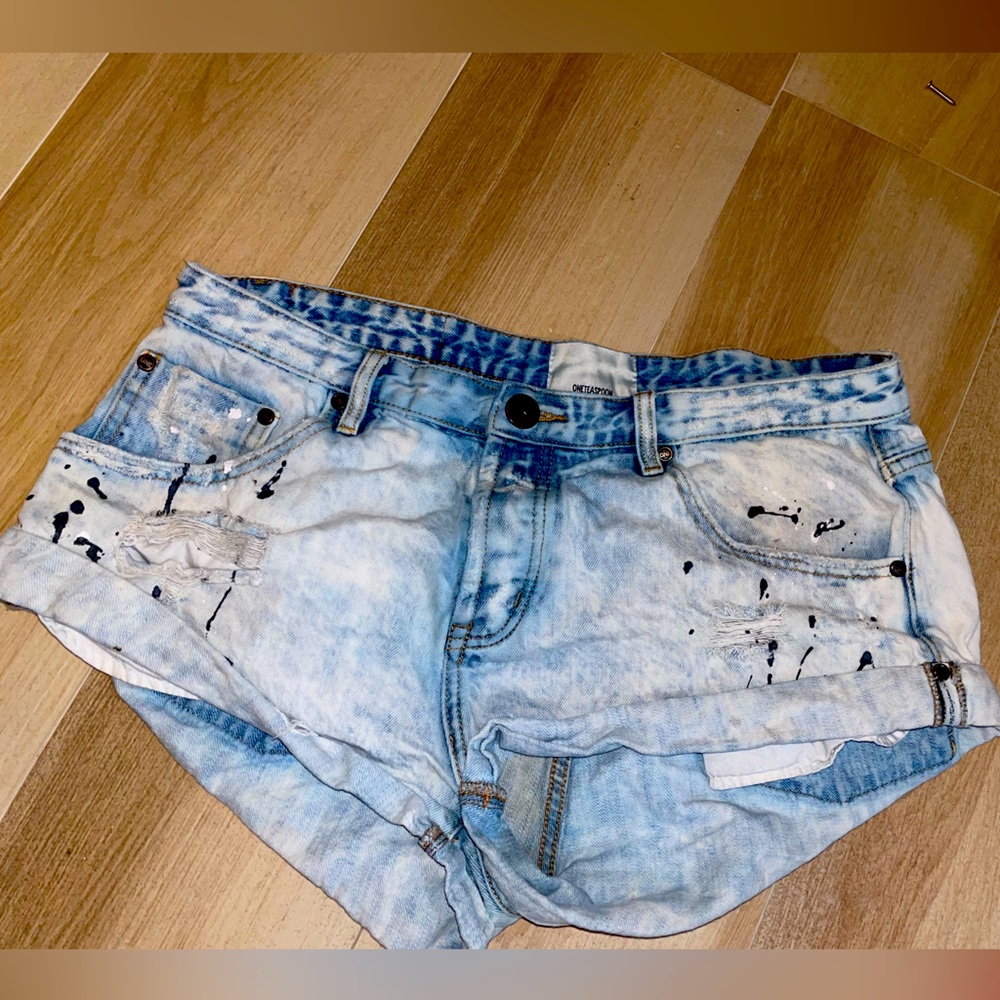 One Teaspoon splatter paint denim.